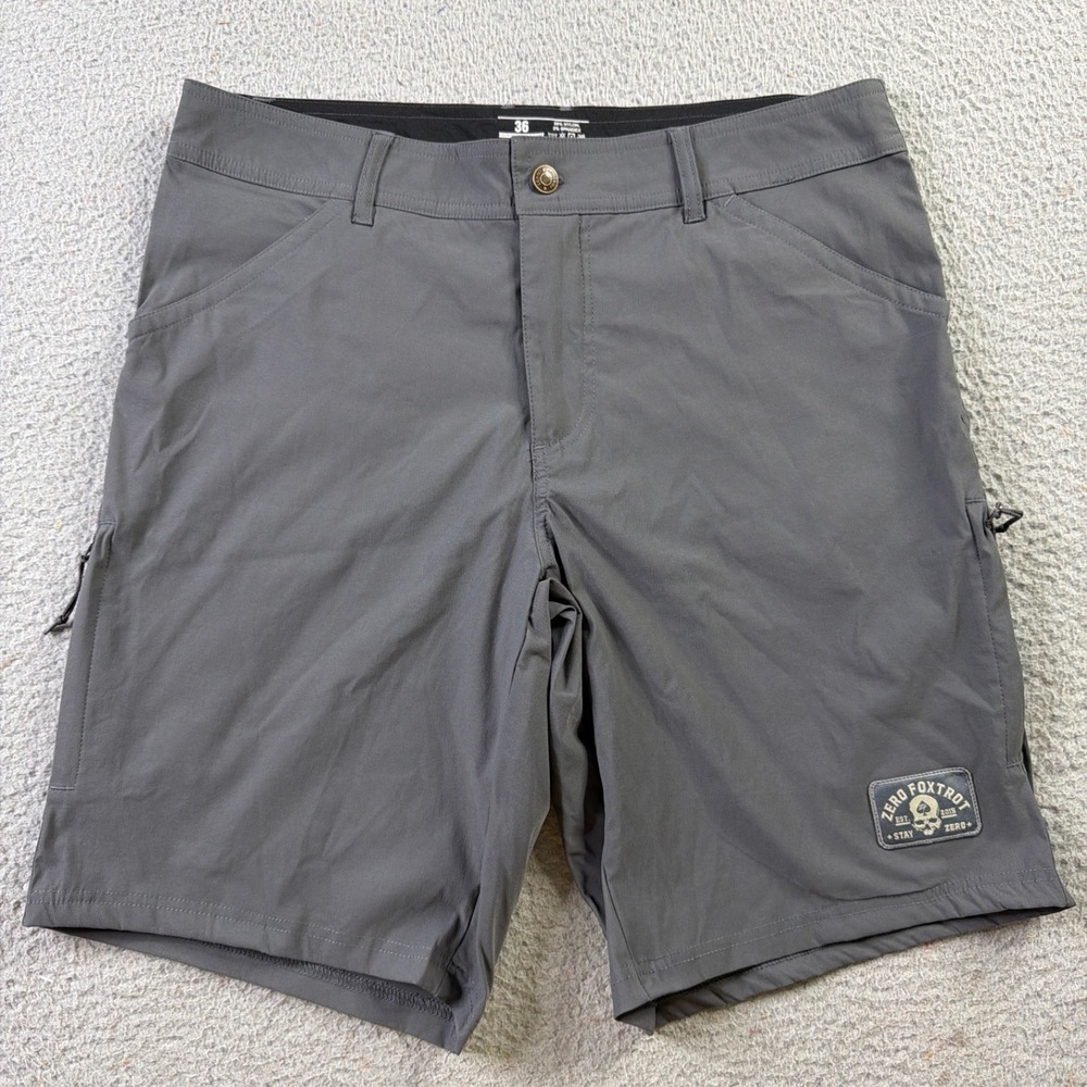 Zero Foxtrot Tactical Utility Shorts Dark Gray Mens 36 Stretch Nylon Skull NWOT